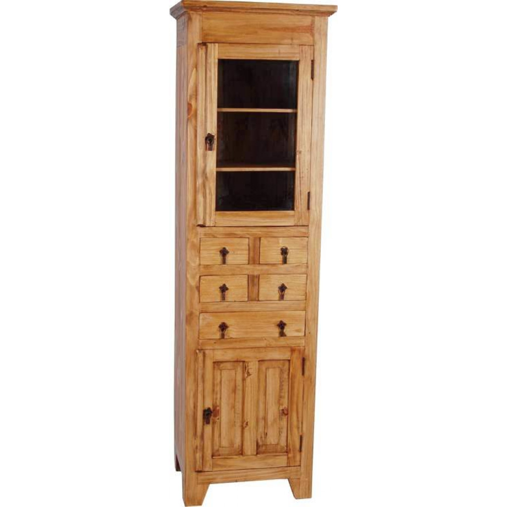 Vitrine Mexico Möbel Landhaus Pinie Honig