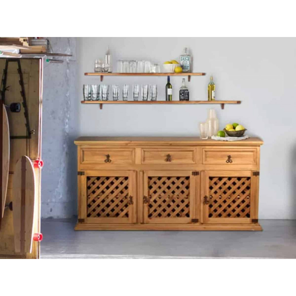 Wandregal Mexico Möbel Landhaus Pinie Honig