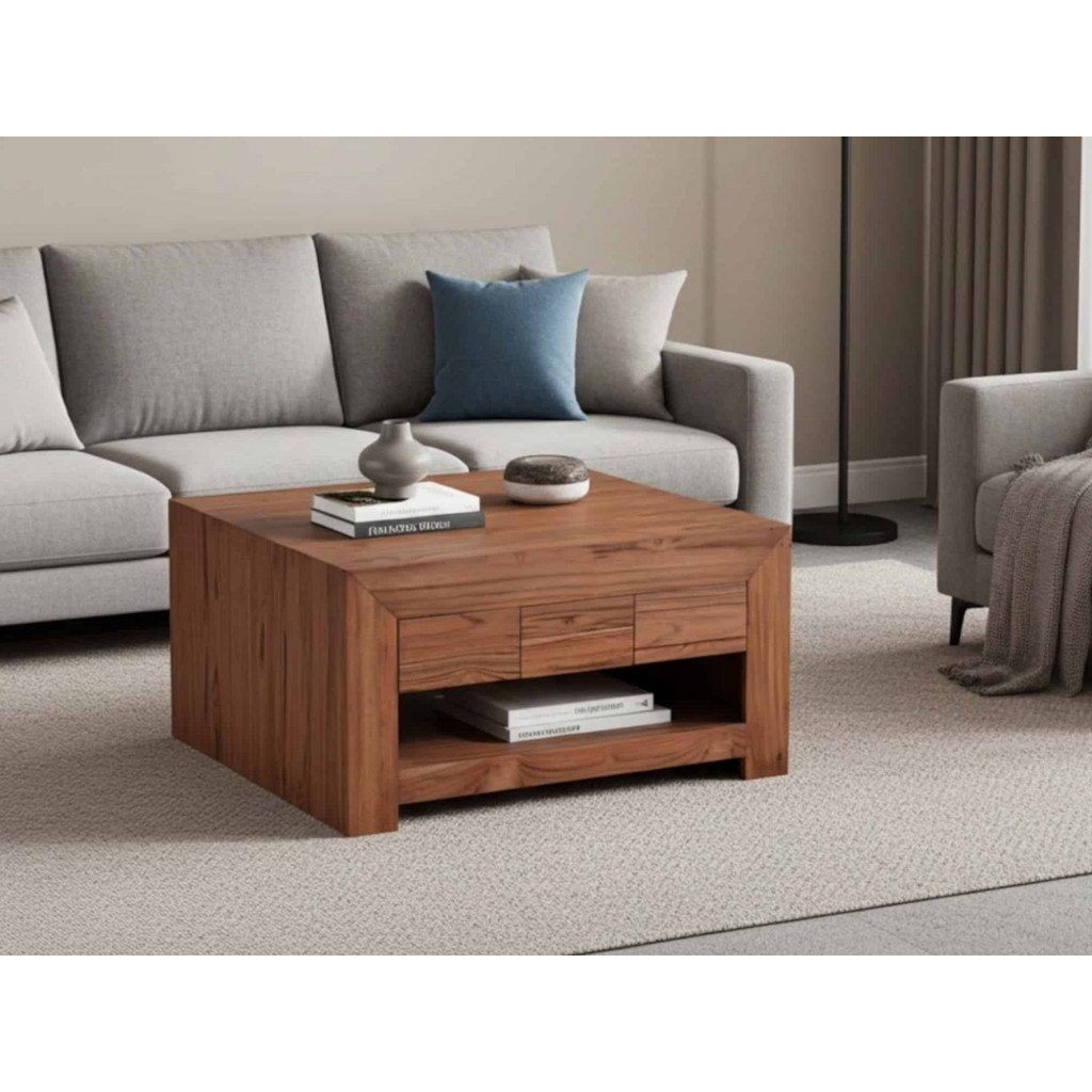 Couchtisch Maharaja Modern Massivholz Teak Braun