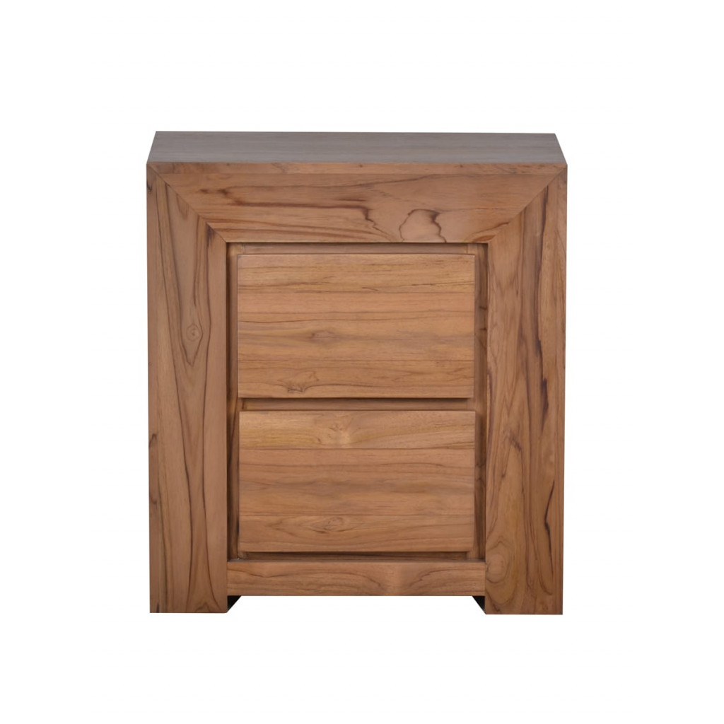 Nachttisch Maharaja Modern Teak Dunkelbraun