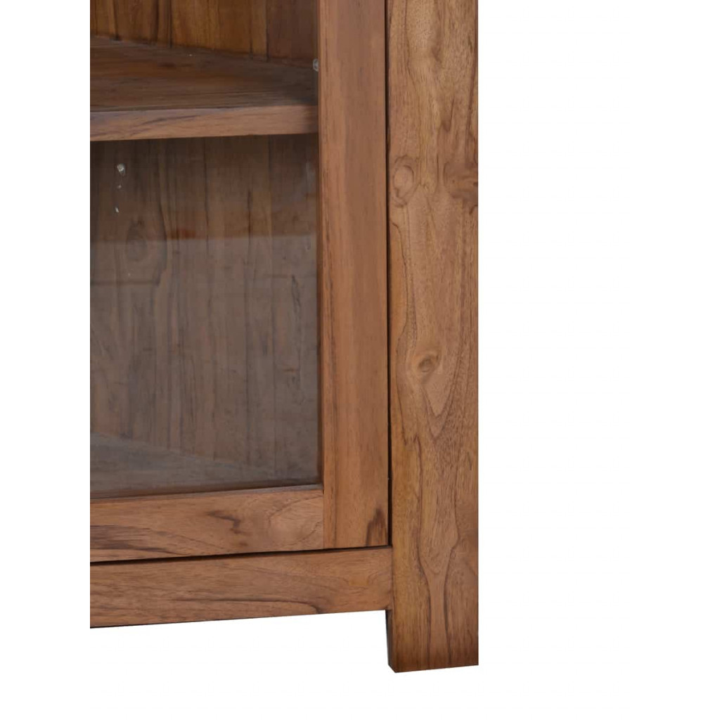 Eckvitrine Masala Modern Teak Braun