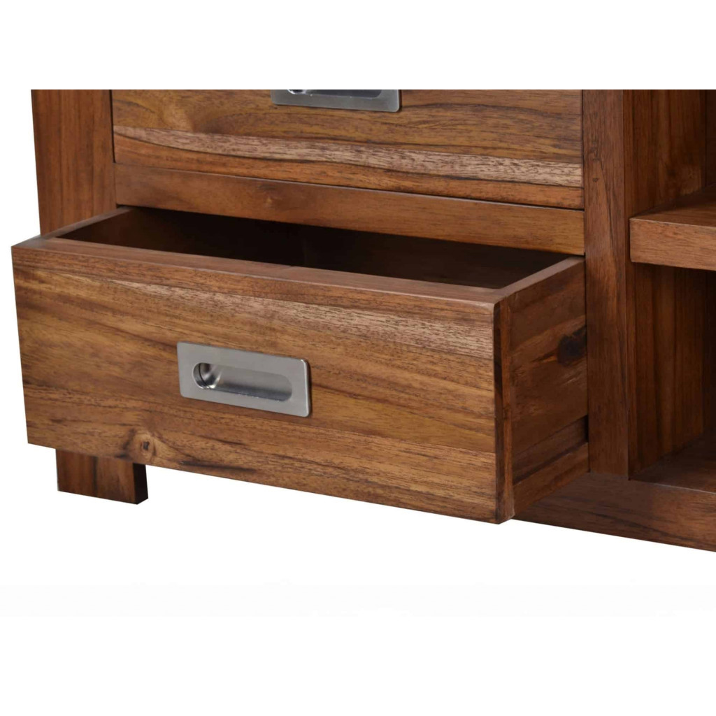 TV-Kommode Masala Modern Teak Dunkelbraun