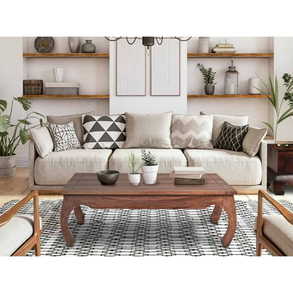 Couchtisch Colombo Kolonialstil Teak Dunkelbraun