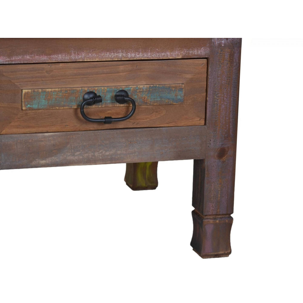 Beistelltisch Cancun Shabby Chic Massivholz Pinie Bunt