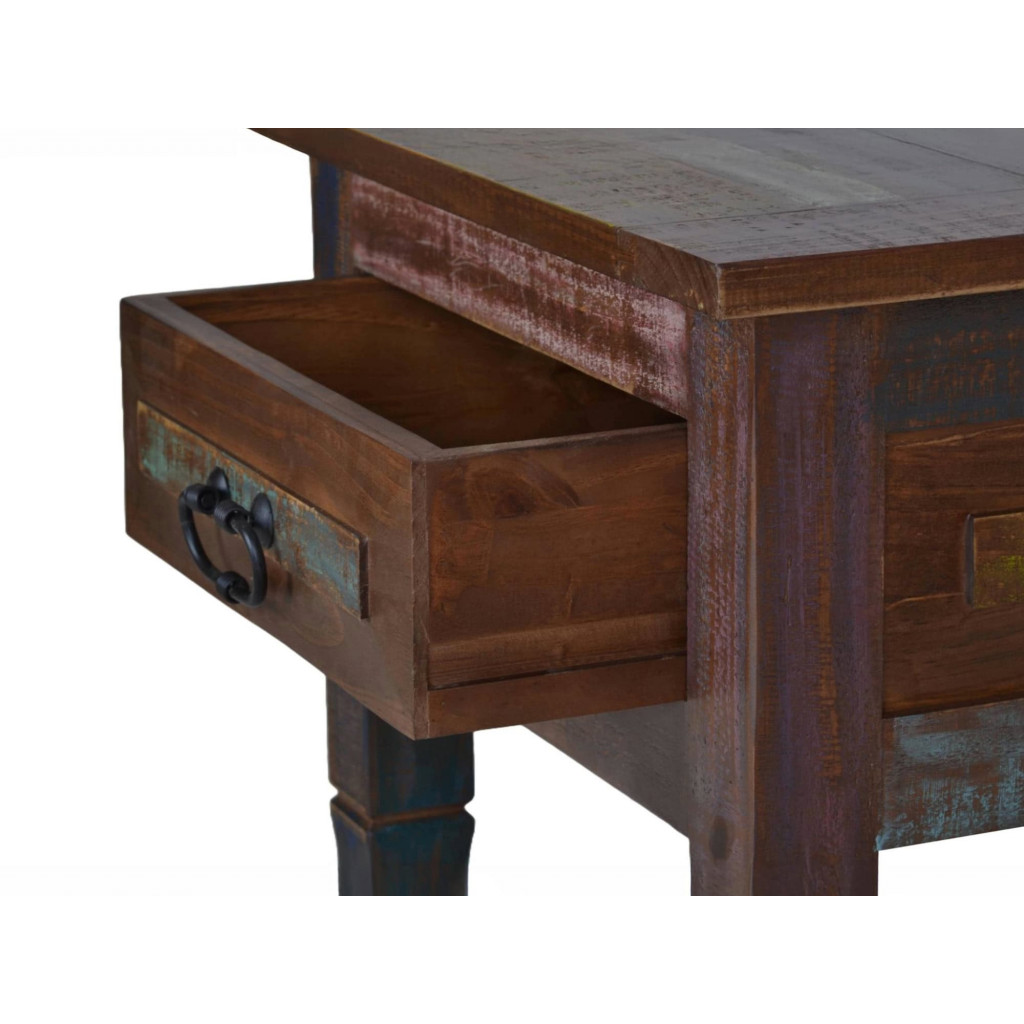 Beistelltisch Cancun Shabby Chic Massivholz Pinie Bunt