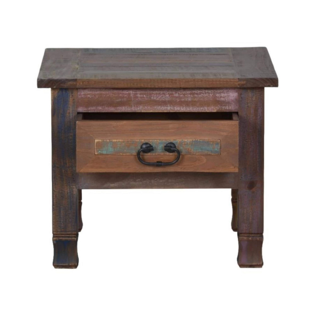 Beistelltisch Cancun Shabby Chic Massivholz Pinie Bunt