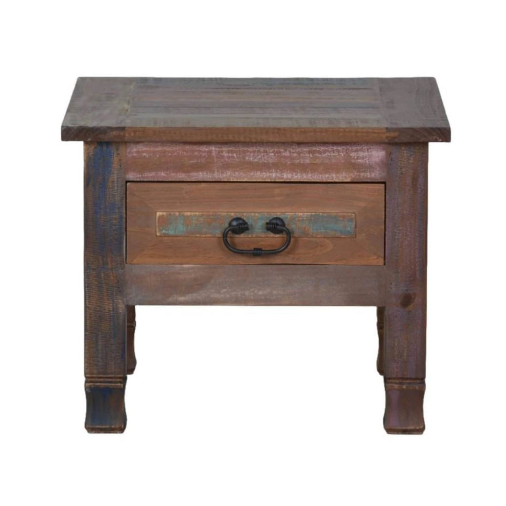 Beistelltisch Cancun Shabby Chic Massivholz Pinie Bunt