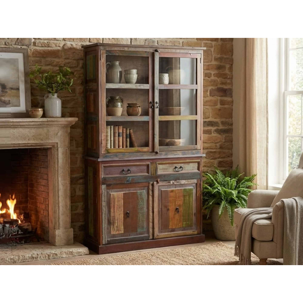 Buffet Cancun Shabby Chic Massivholz Pinie Bunt