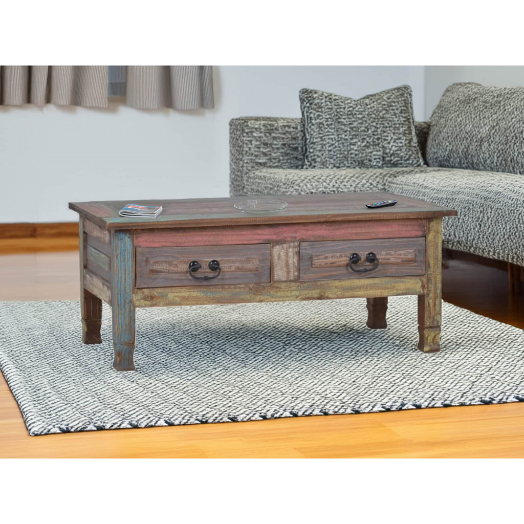 Couchtisch Cancun Shabby Chic Pinie Bunt