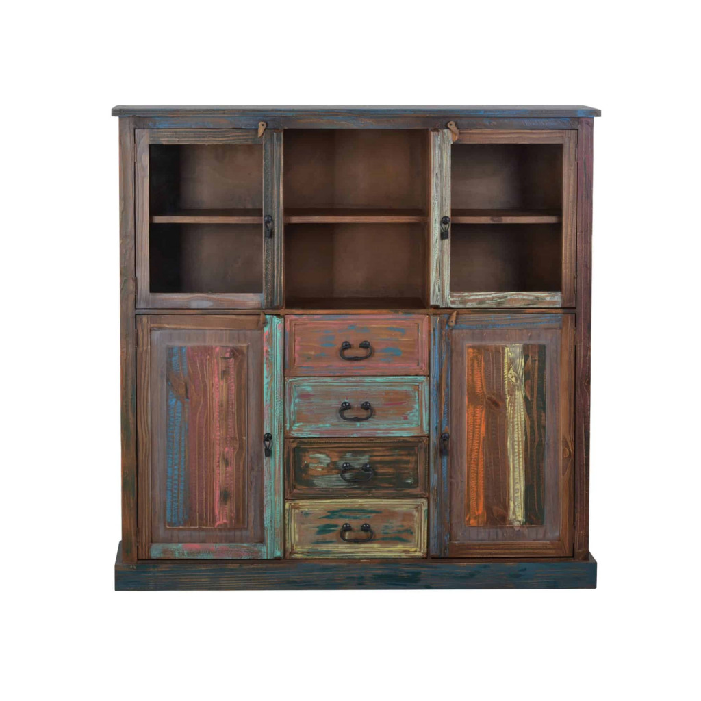 Highboard Cancun Shabby Chic Pinie Bunt