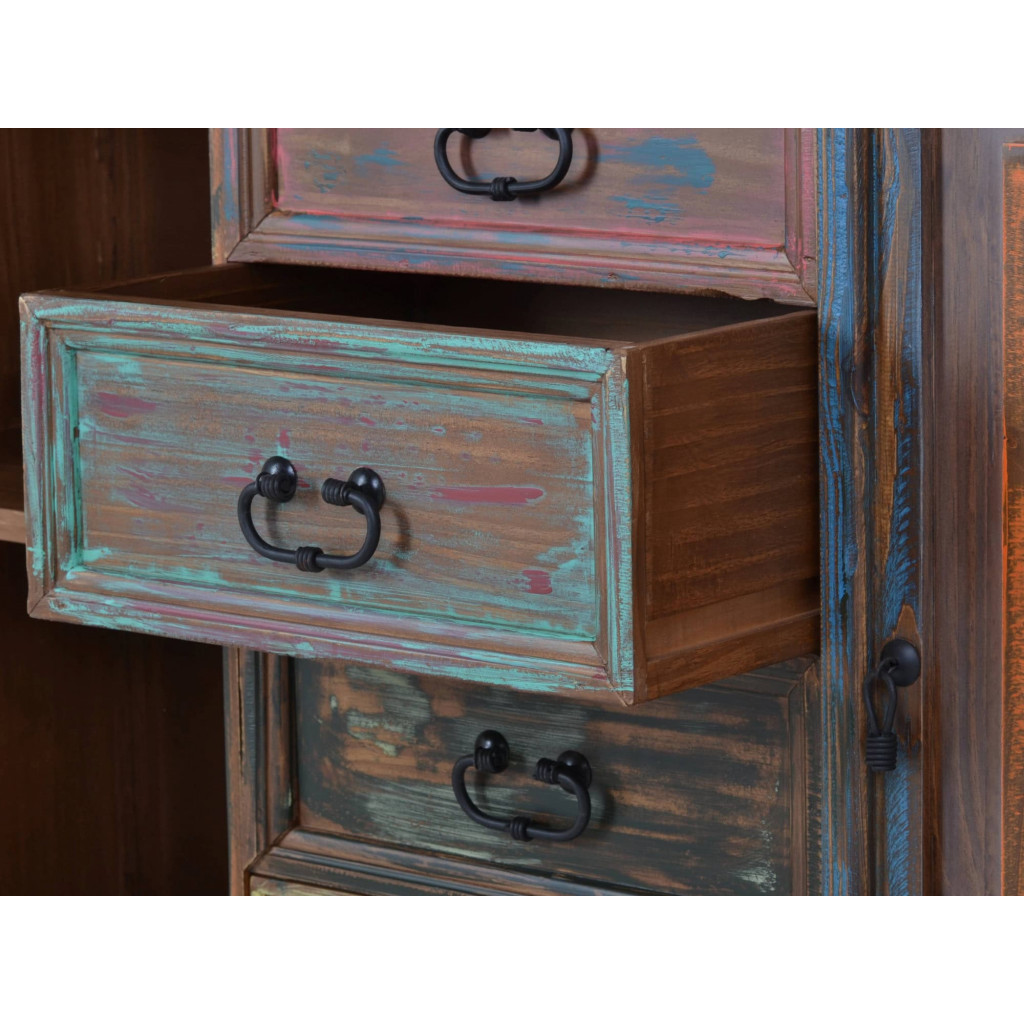 Highboard Cancun Shabby Chic Pinie Bunt