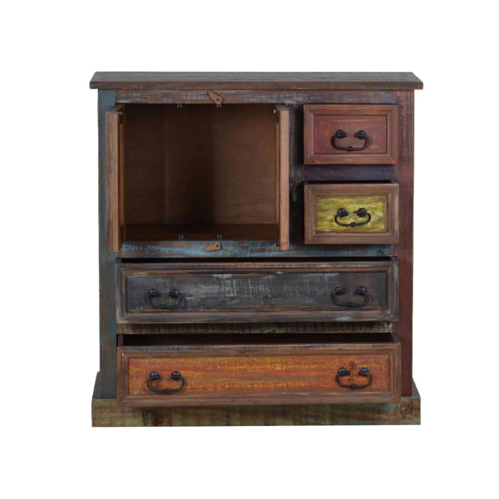 Kommode Cancun Shabby Chic Massivholz Pinie Bunt