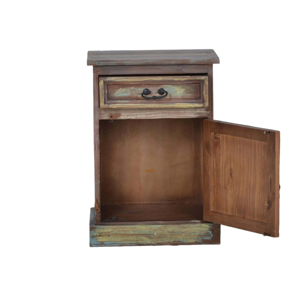 Nachttisch Cancun Shabby Chic Pinie Bunt