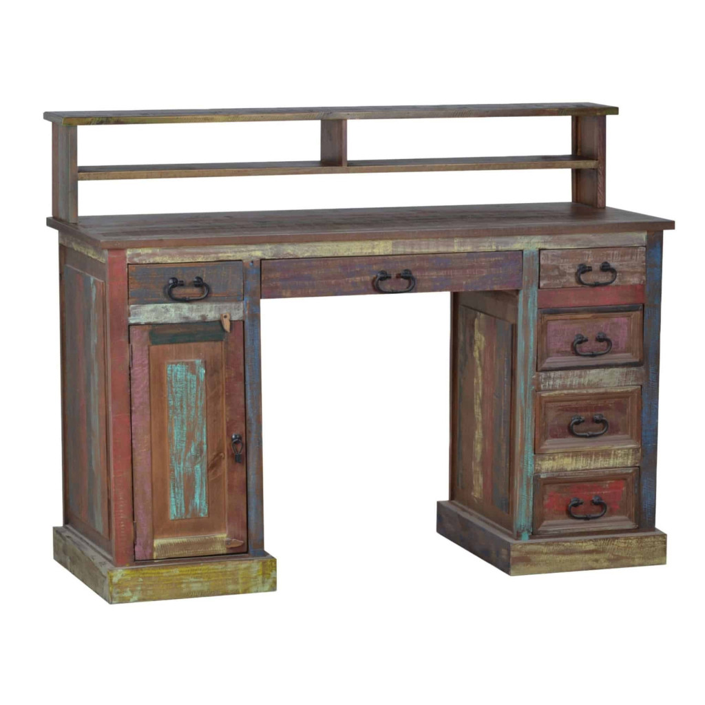 Schreibtisch Cancun Shabby Chic Massivholz Pinie Bunt