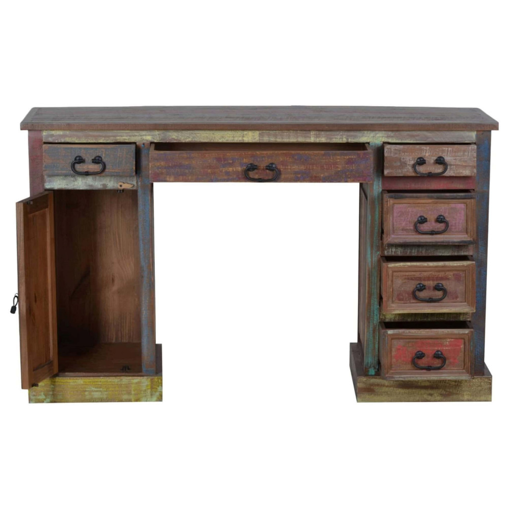 Schreibtisch Cancun Shabby Chic Massivholz Pinie Bunt