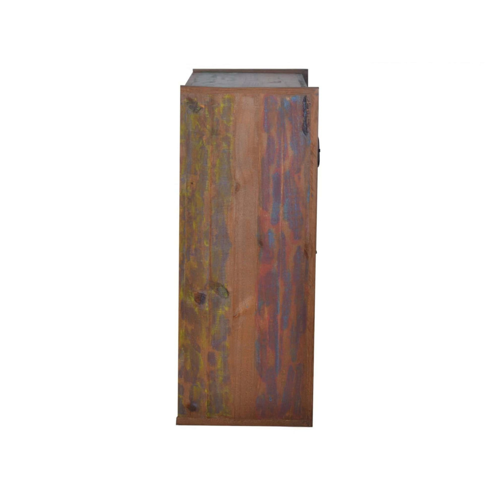 Schuhschrank Cancun Shabby Chic Massivholz Pinie Bunt