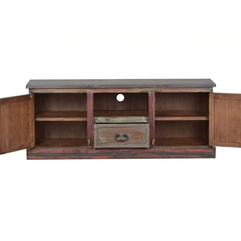 TV-Kommode Cancun Shabby Chic Massivholz Pinie Bunt