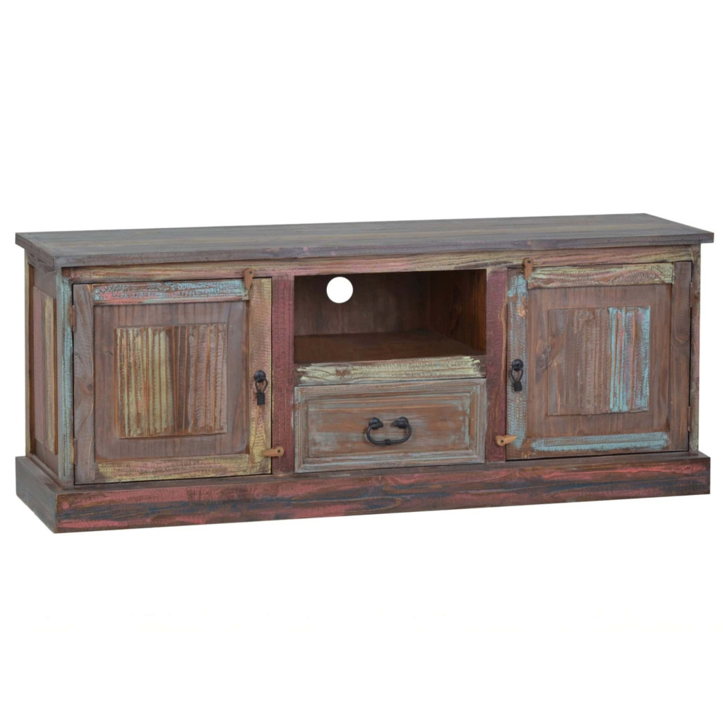TV-Kommode Cancun Shabby Chic Massivholz Pinie Bunt