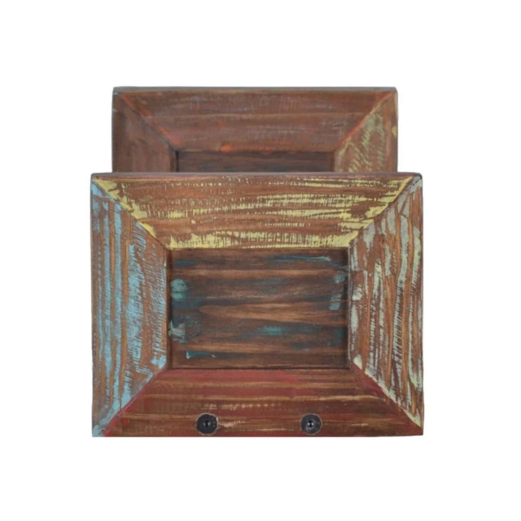 Wandregal Cancun Shabby Chic Massivholz Pinie Bunt