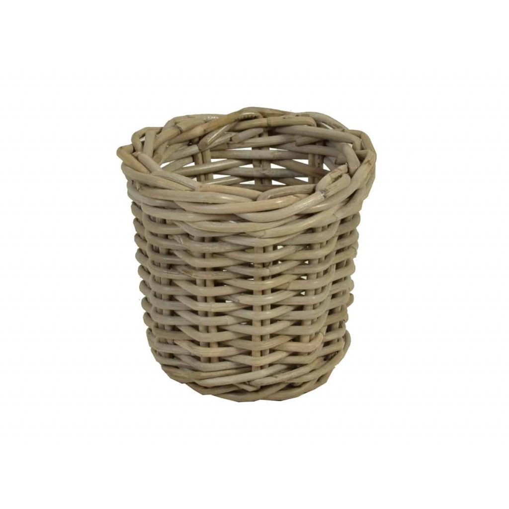 Korb Rattan Landhaus Kubu-grau