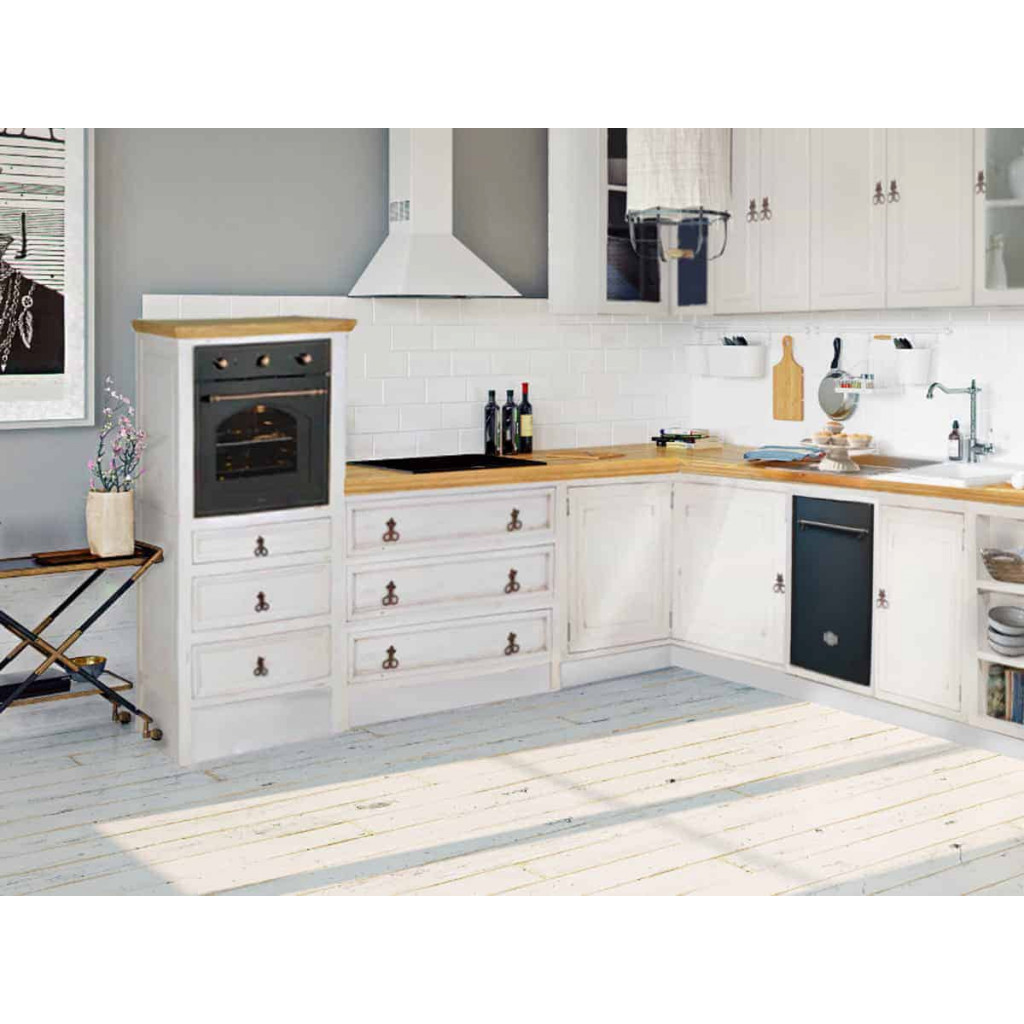 Küchenmodul Mexico Möbel Landhaus Pinie Weiß