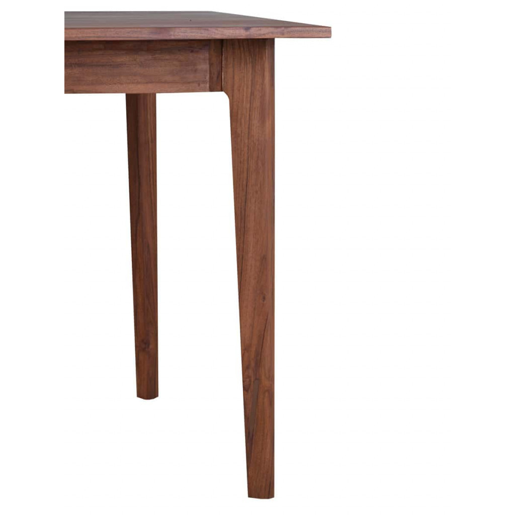 Esstisch Tamesi Modern Massivholz Teak Dunkelbraun