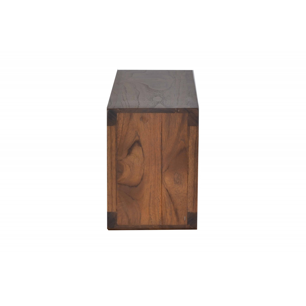 Regal Tamesi Modern Massivholz Sheesham Dunkelbraun