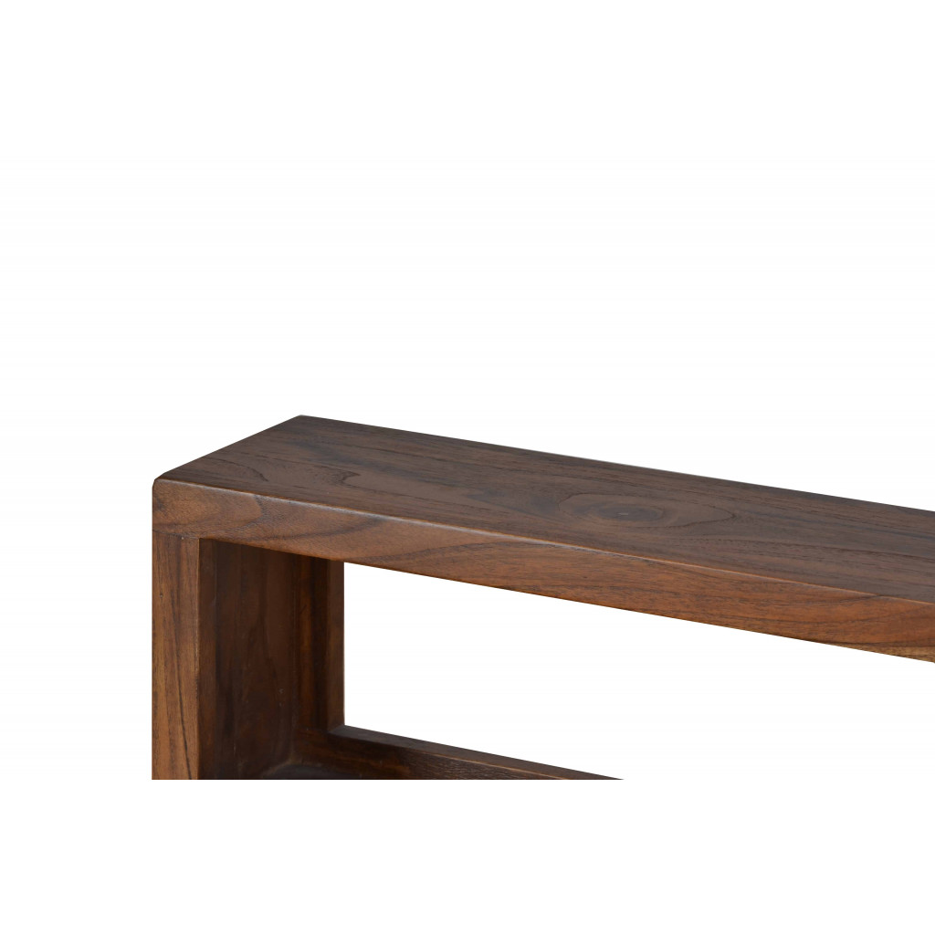 Regal Tamesi Modern Massivholz Sheesham Dunkelbraun