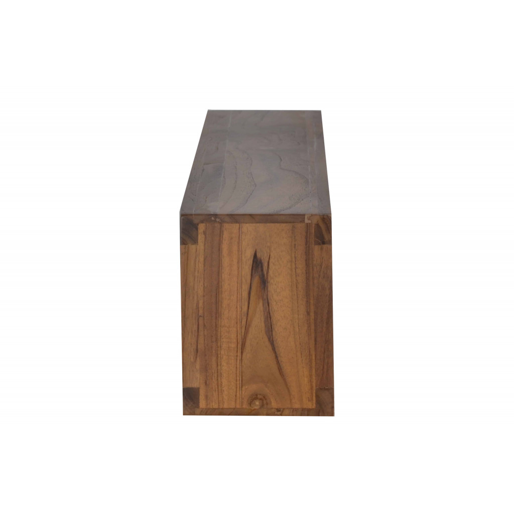 Regal Tamesi Modern Massivholz Sheesham Dunkelbraun