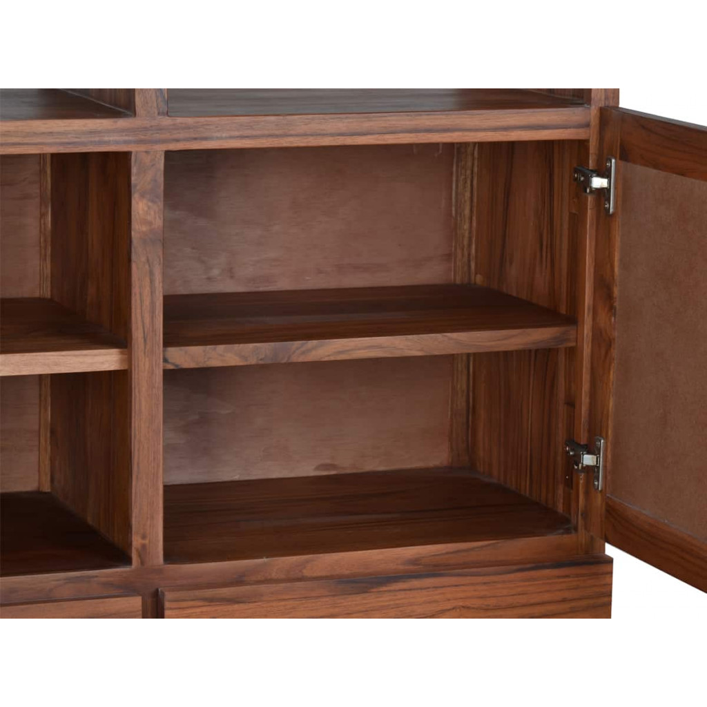 Regal Tamesi Modern Massivholz Teak Dunkelbraun