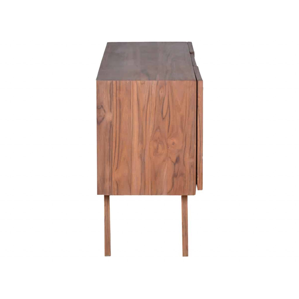 Sideboard Tamesi Modern Massivholz Teak Dunkelbraun