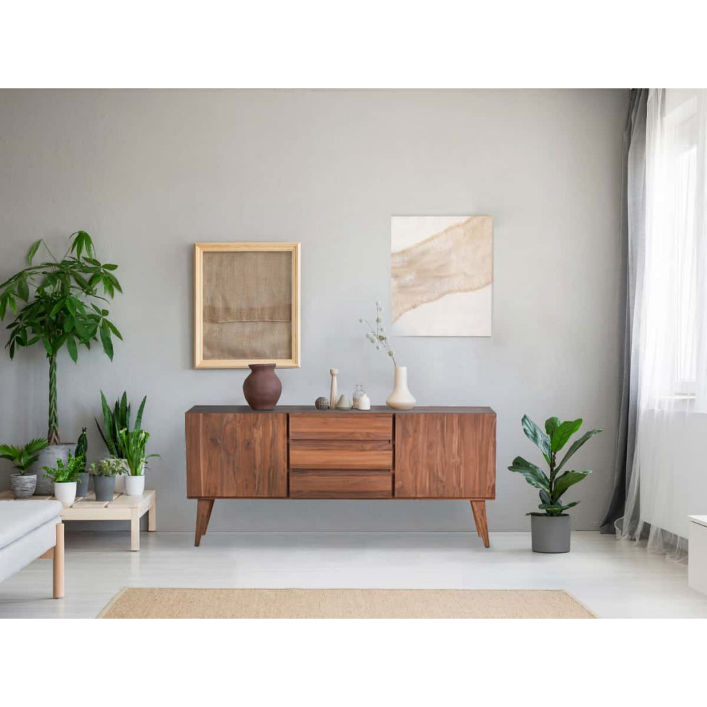 Sideboard Tamesi Modern Teak Dunkelbraun