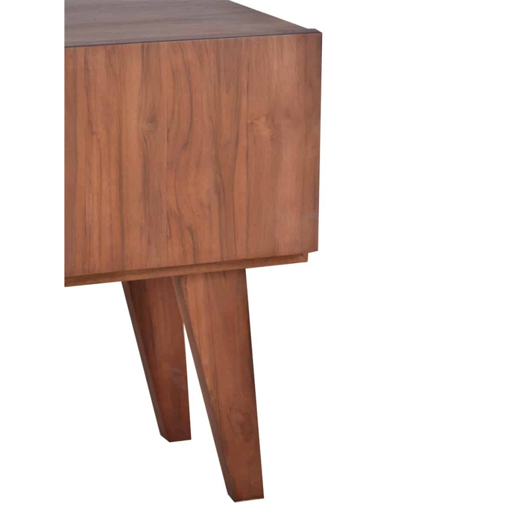 TV-Kommode Tamesi Modern Teak Dunkelbraun