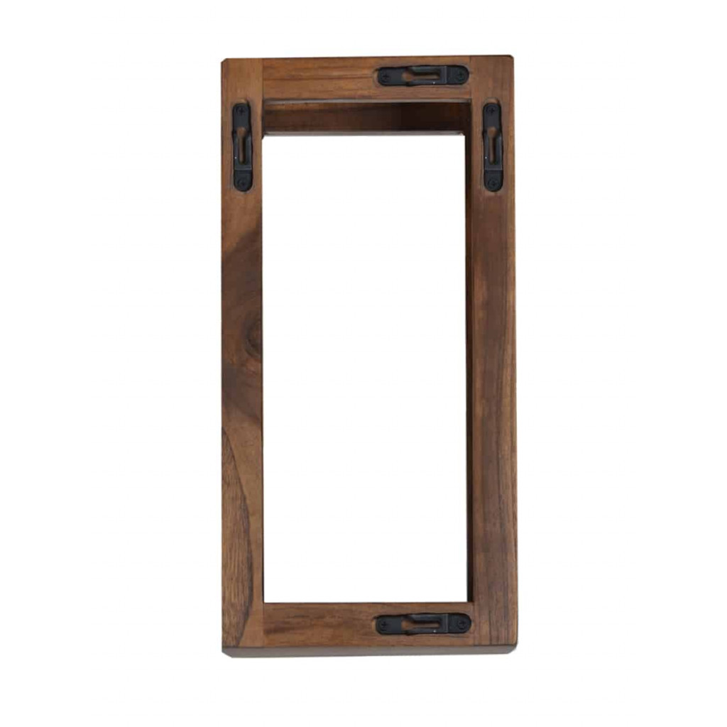 Wandregal Tamesi Modern Teak Dunkelbraun