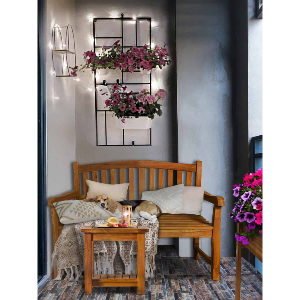 Gartenbank  Gartenmöbel Outdoor Modern Teak Honig