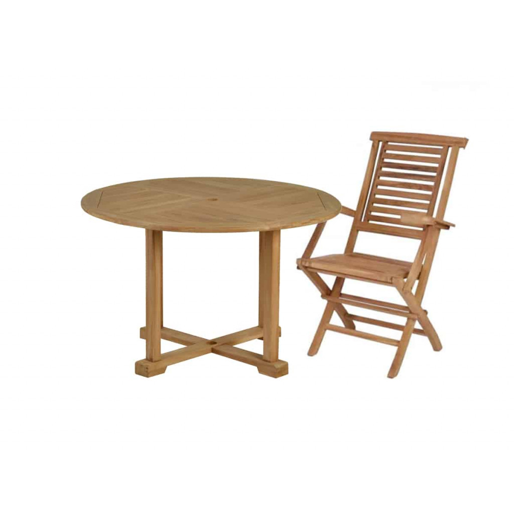 Gartentisch  Gartenmöbel Outdoor Modern Massivholz Teak Honig