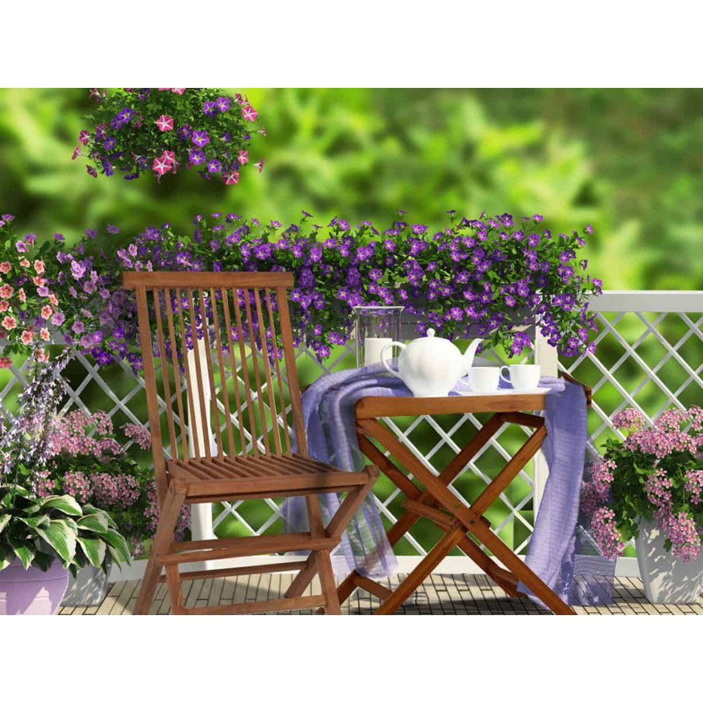 Gartentisch  Gartenmöbel Outdoor Modern Massivholz Teak Honig