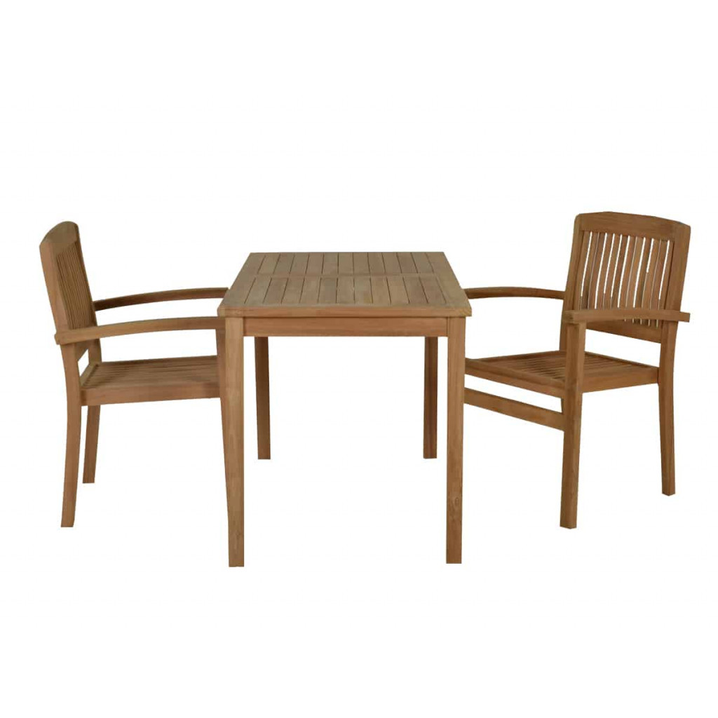 Gartentisch  Gartenmöbel Outdoor Modern Teak Honig