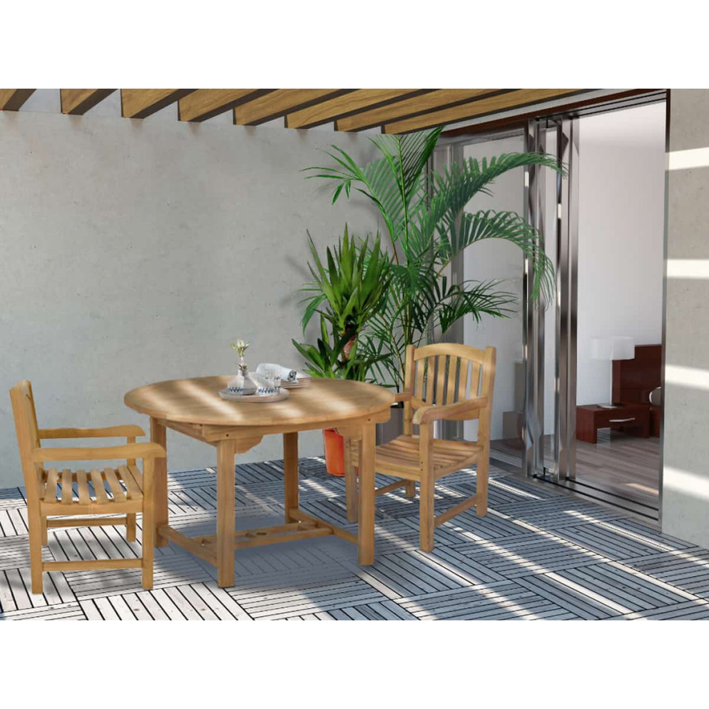 Gartenstuhl  Gartenmöbel Outdoor Modern Massivholz Teak Honig