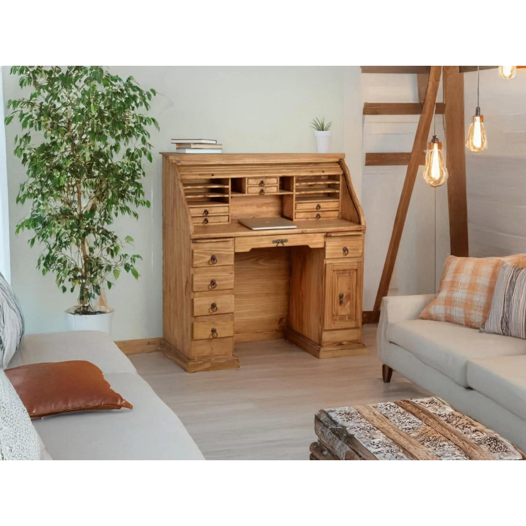 Sekretär Mexico Möbel Landhaus Massivholz Pinie Honig