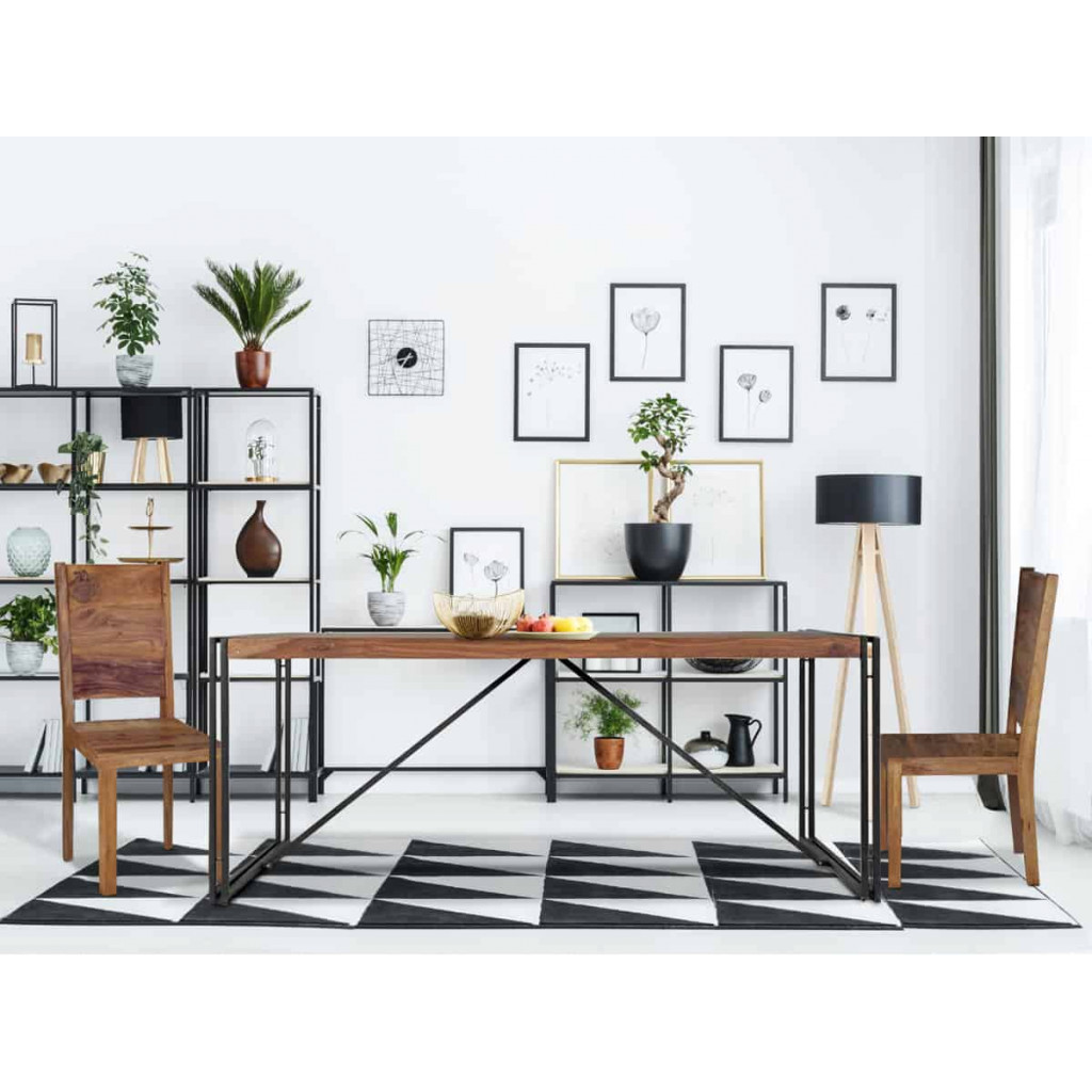 Esstisch Madras Modern Sheesham Braun