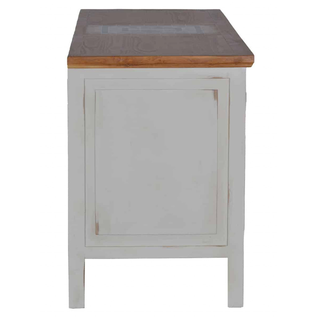 Küchenmodul Mexico Möbel Landhaus Massivholz Pinie Weiß