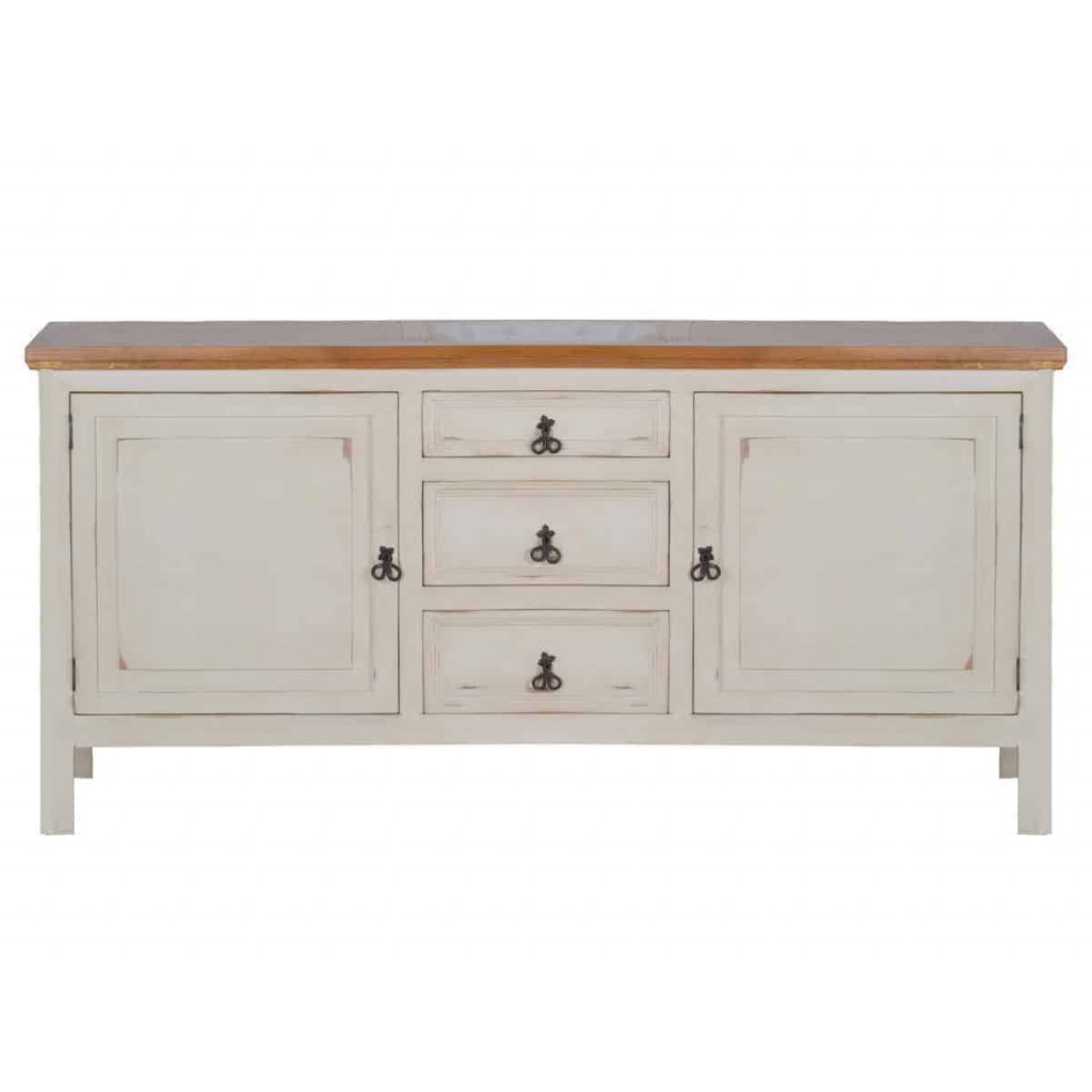 Küchenmodul Mexico Möbel Landhaus Massivholz Pinie Weiß