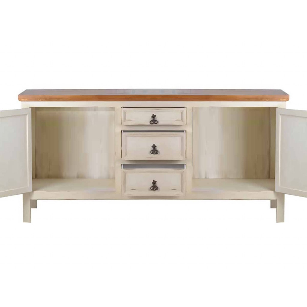 Küchenmodul Mexico Möbel Landhaus Massivholz Pinie Weiß