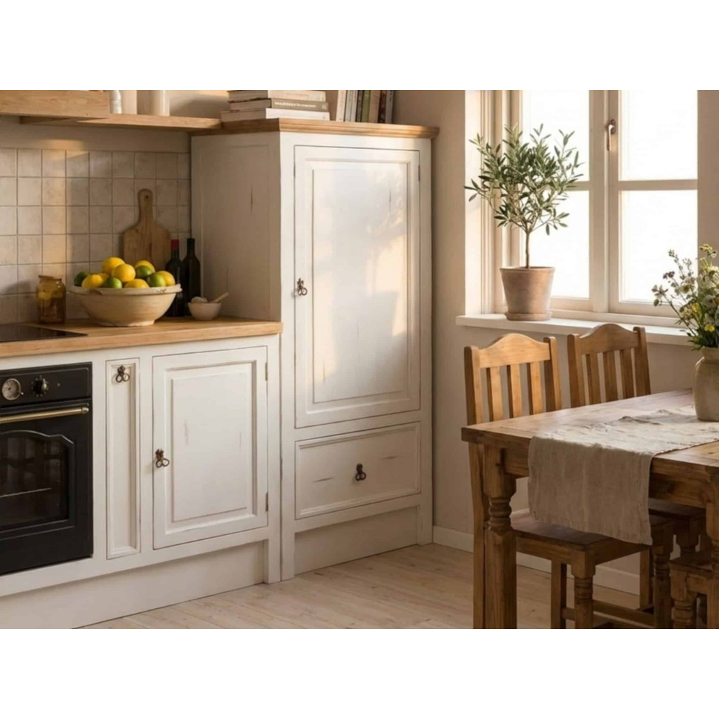 Küchenmodul Mexico Möbel Landhaus Massivholz Pinie Weiß