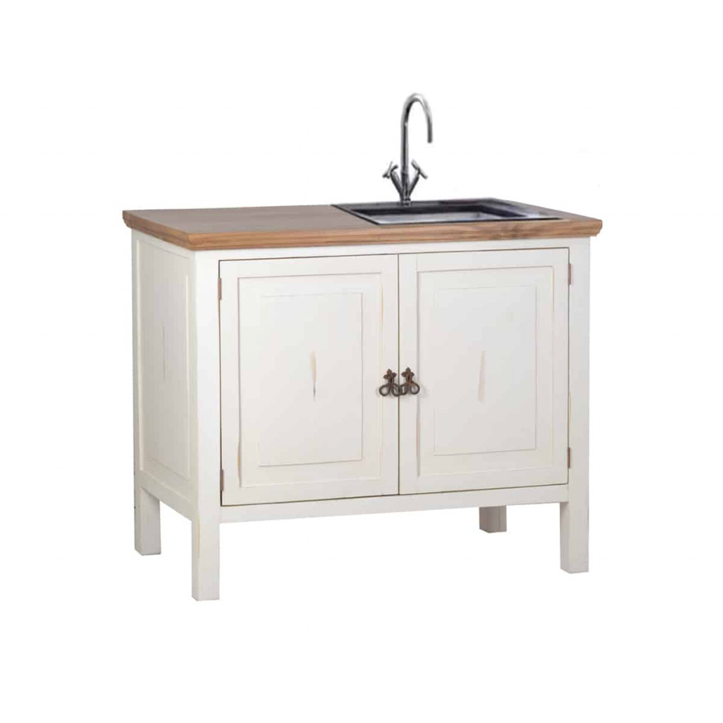 Küchenmodul Mexico Möbel Landhaus Pinie Weiß