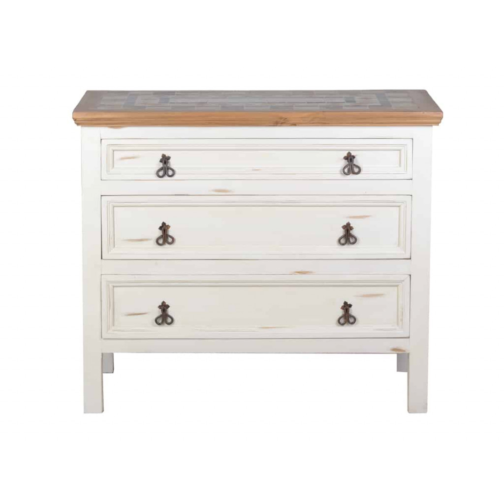 Küchenmodul Mexico Möbel Landhaus Pinie Weiß