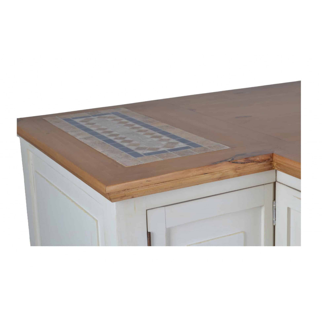 Küchenmodul Mexico Möbel Landhaus Pinie Weiß