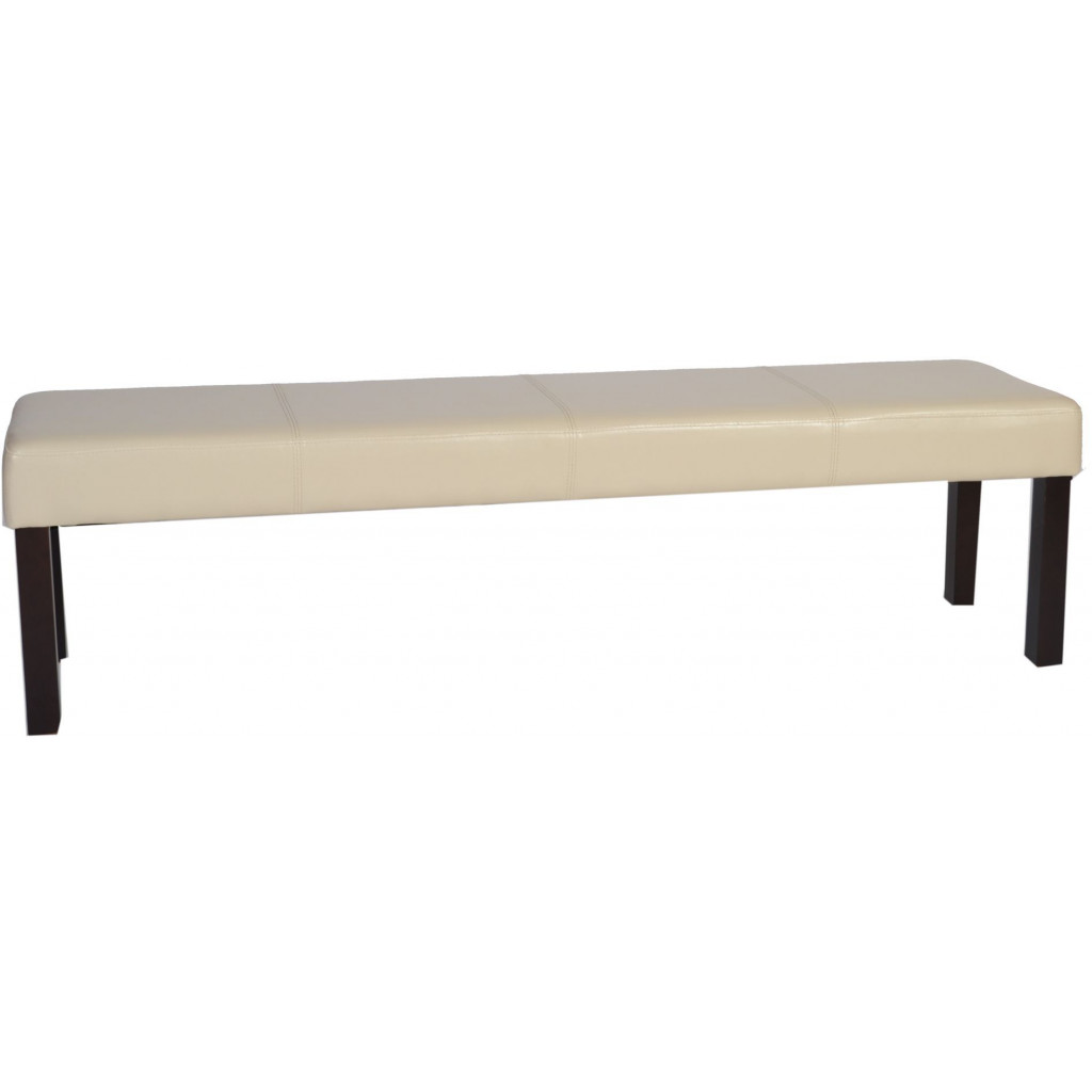 Bank  Modern Rubberwood (Kautschuk) Beige