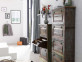 Wandregal  Shabby Chic Massivholz Metall Recycletes Holz Braun